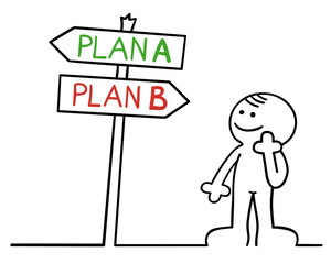 figur wählt plan A oder plan B