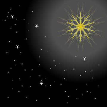 The abstract background star in dark night.