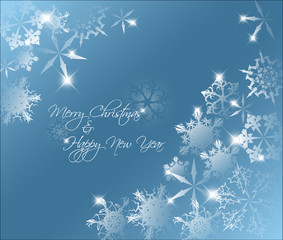 Fototapeta na wymiar Wektor niebieski streszczenie Christmas background