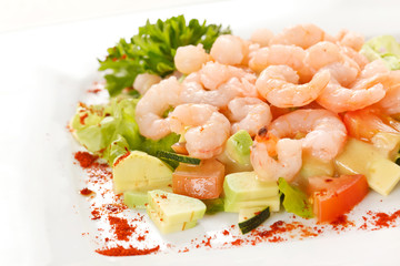 salad with shrimps