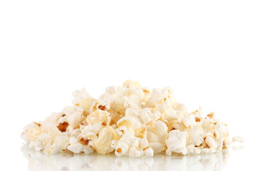 Popcorn isolated on white