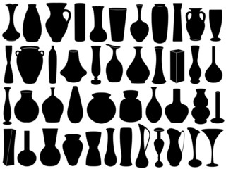 Vase set isolated