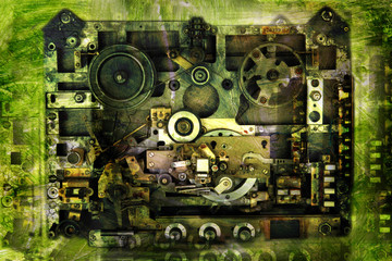 Fototapeta premium Vintage background-analog recorder