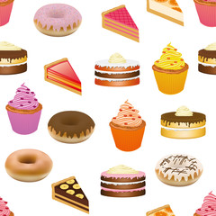cakes seamless pattern