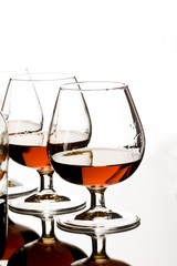glasses of cognac