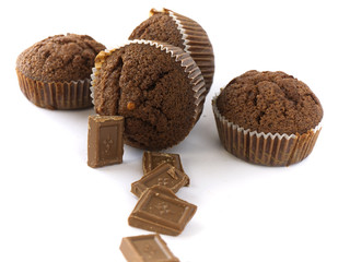 muffins with chocolates