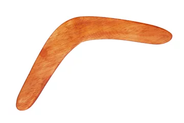 Poster Boomerang bright brown color of wood © dimedrol68