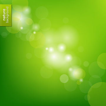 Green Eco Background With Blur