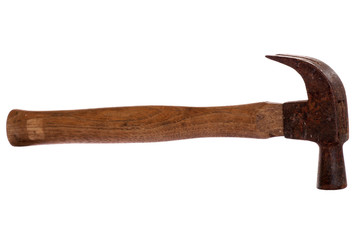 old rusty claw hammer