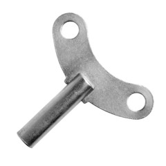 Old clock key isolated on white background