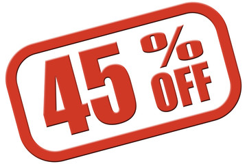 Stempel rot rel 45 PERCENT OFF
