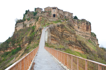 Footpath to "Civita di Bagnoregio", Italy.