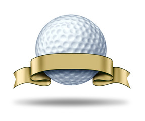 Golf Award with blank gold label