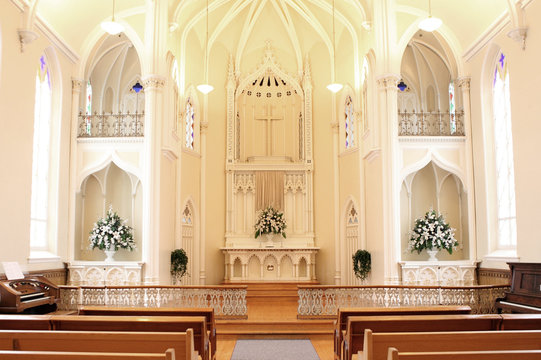 Interior of an old wedding chapel.