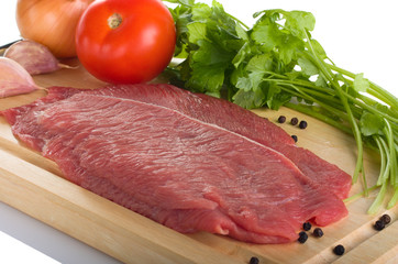 Fresh raw beef steak