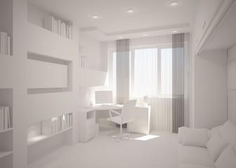 grey minimal interior design