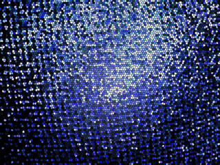 blue glass power projector closeup