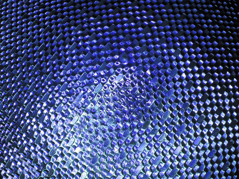 blue glass closeup,  power lighting