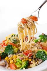 Spagetti with broccoli