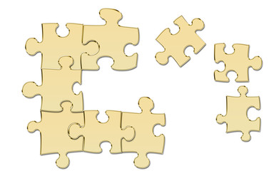 Fototapeta premium Puzzle de oro