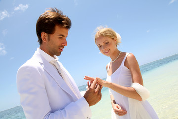 Wedding on a white sandy beach