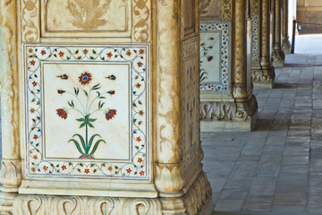 Inlaid marble, columns and arches, Hall of Private Audience or D