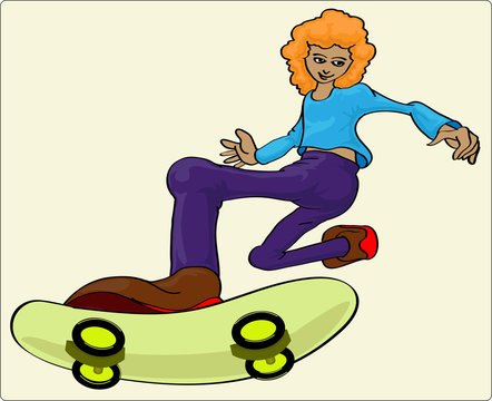 Skateboard player