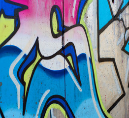 Urban Art Sprayed on a graffiti wall
