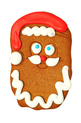 Santa Claus gingerbread cookie