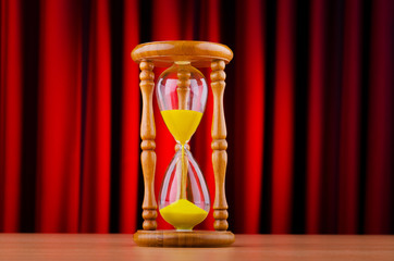 Time concept with hourglass
