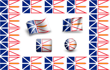 Flag of Newfoundland and Labrador. icon set