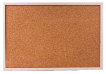 Full cork board isolated on white