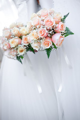Fine bouquet of the bride on wedding
