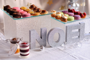buffet de gourmandises, noël