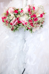 Fine bouquet of the bride on wedding