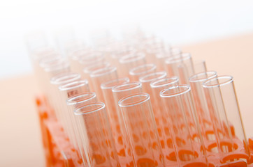 Laboratory concept with glass tubing