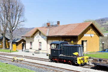 Fototapeta na wymiar railway museum in Zubrnice, Czech Republic