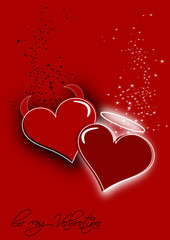 Valentin Karte Illustration