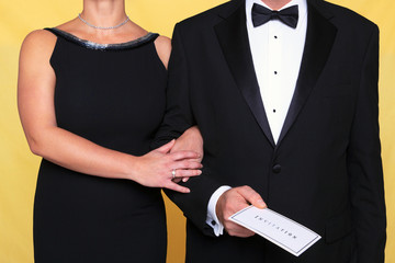 Black tie evening dress invitation - 37225051