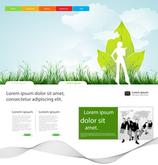 Web page business layout design with people - 37225407