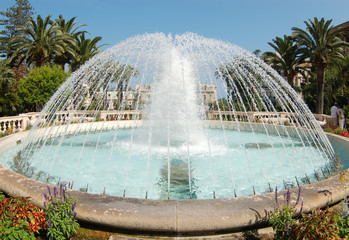 Fountain in Monte Carlo in front of Grand Casino, Monaco