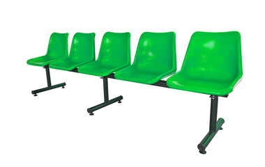 green plastic chairs