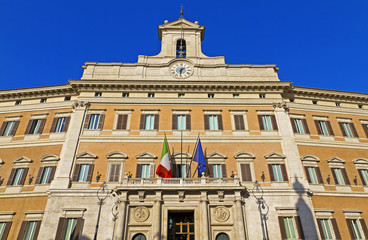 Palazzo Montecitorio, Roma - obrazy, fototapety, plakaty