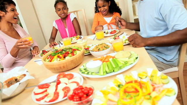 African American Family Healthy Eating