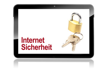Tablet mit Schloss