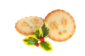Mince pies and holly