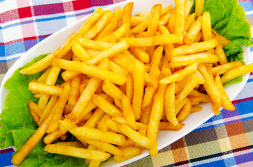 Close up of french fries