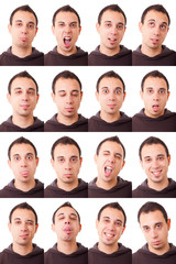 Man Portrait, Collection of Expressions