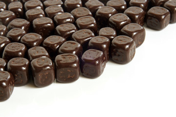 Dark chocolate cubes