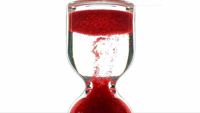Hourglass with red pearls